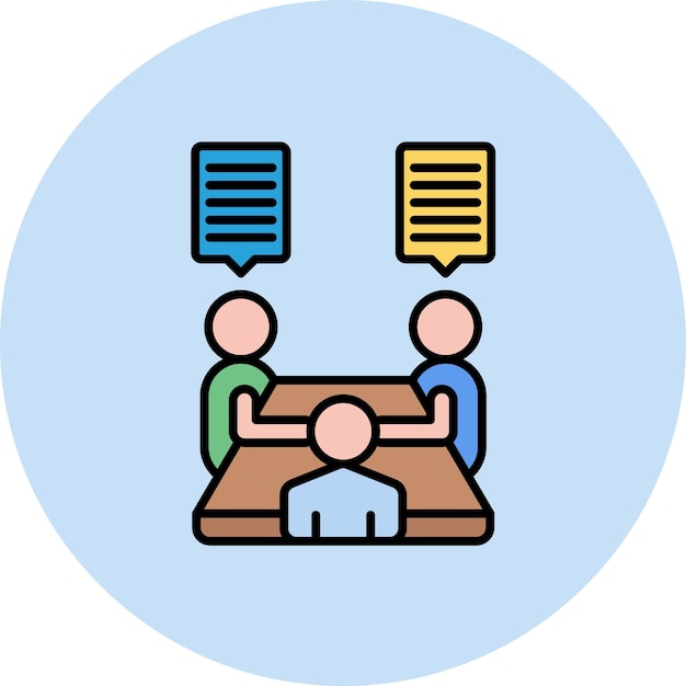 Ilustración plana de consulta