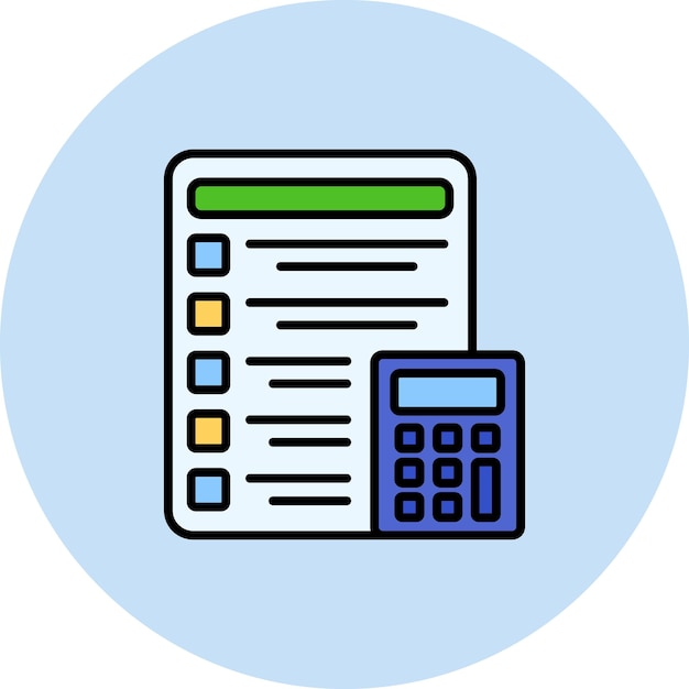 Ilustración plana de contabilidad
