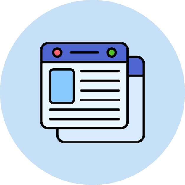 Ilustración plana del contenido