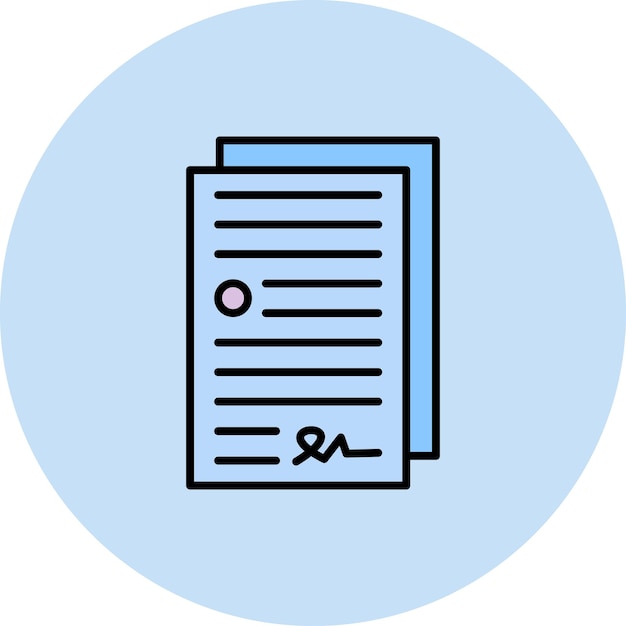 Ilustración plana de contrato