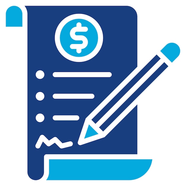 Ilustración plana de contrato