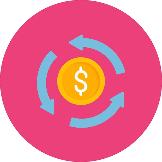 Ilustración plana de la conversión de dinero