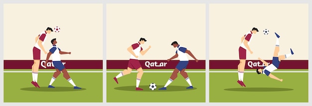 Vector ilustración plana de la copa mundial de la fifa