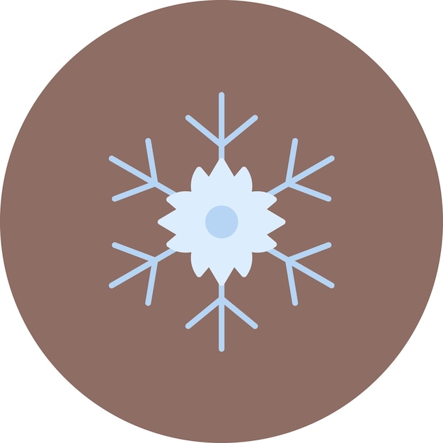 Ilustración plana de copo de nieve