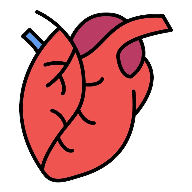 Ilustración plana del corazón