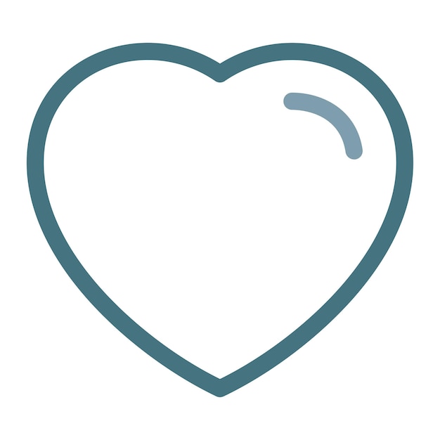 Ilustración plana del corazón