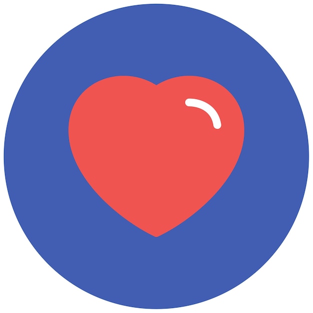Ilustración plana del corazón