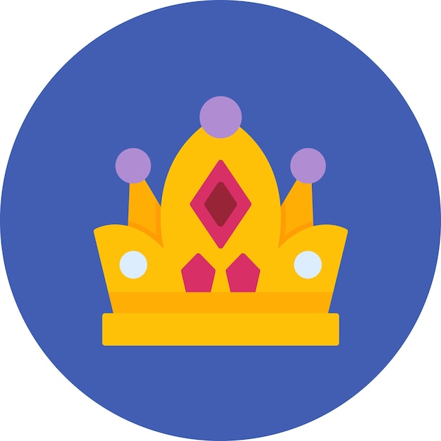 Ilustración plana de corona