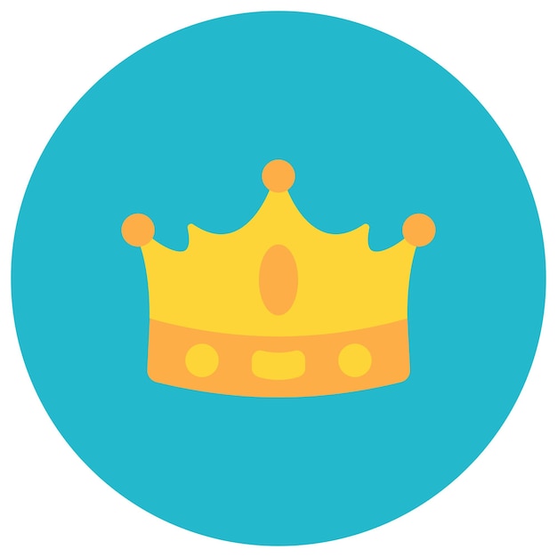 Ilustración plana de corona