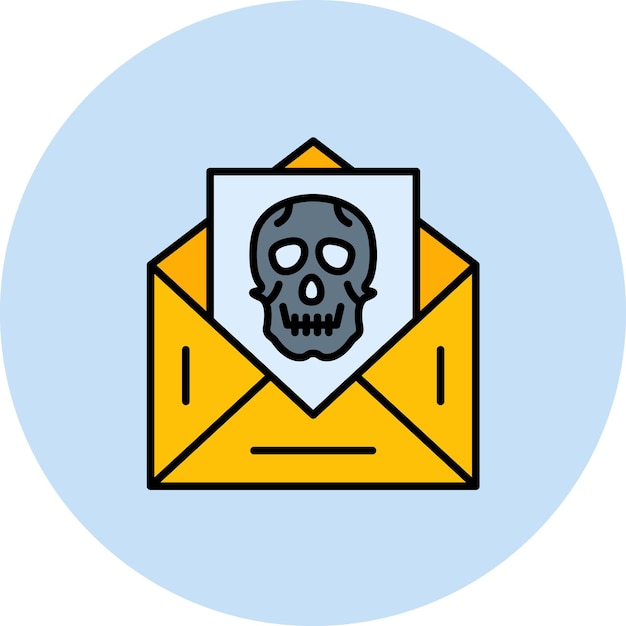Ilustración plana de correo electrónico no deseado