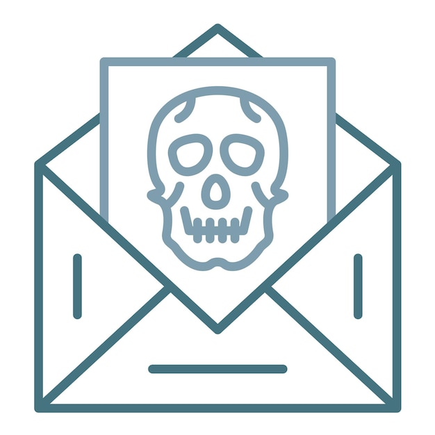 Ilustración plana de correo electrónico no deseado