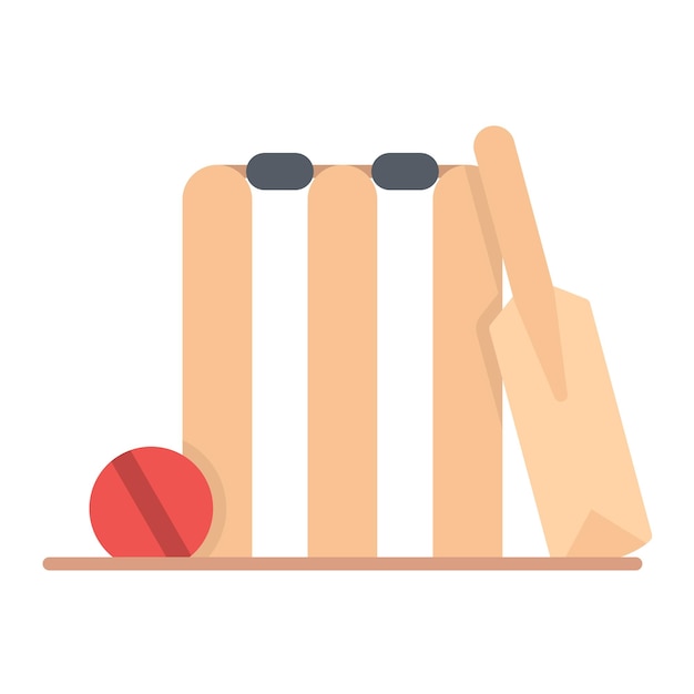 Vector ilustración plana de cricket