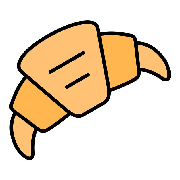 Ilustración plana de croissant