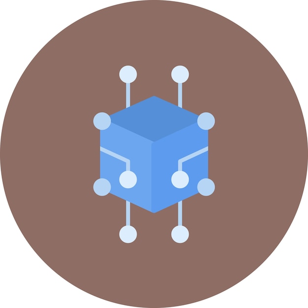 Ilustración plana del cubo