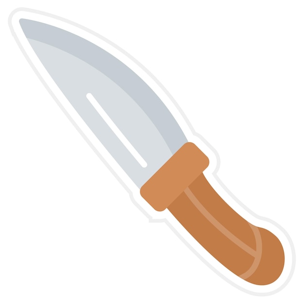 Ilustración plana de cuchillo