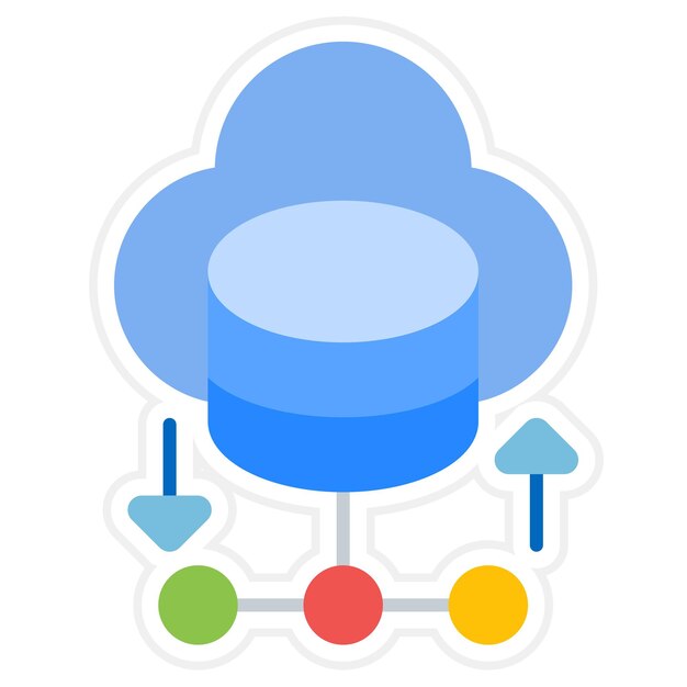 Ilustración plana de los datos de las nubes