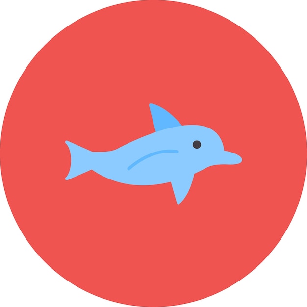 Ilustración plana de delfines