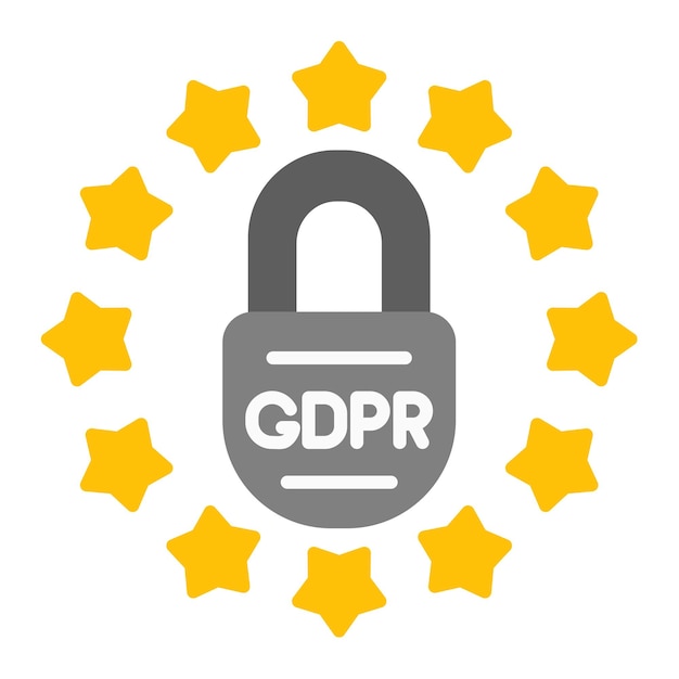 Ilustración plana de la demanda de la GDPR