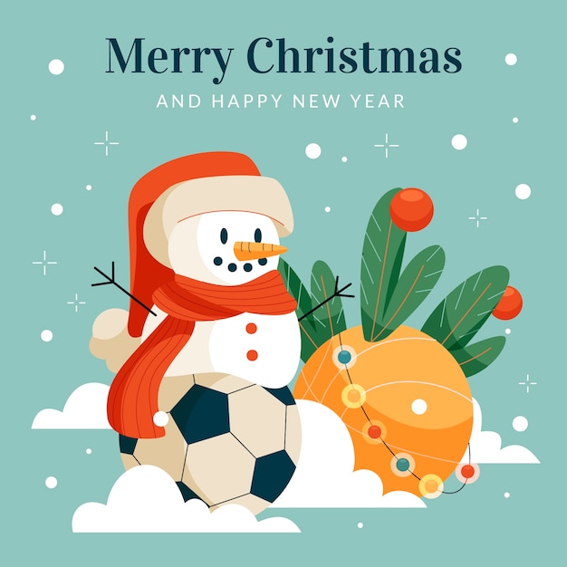 Vector ilustración plana de deporte navideño