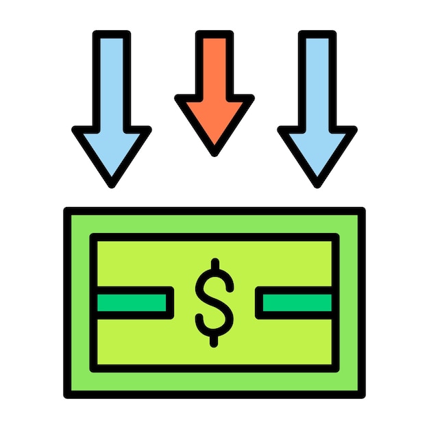Ilustración plana de depreciación