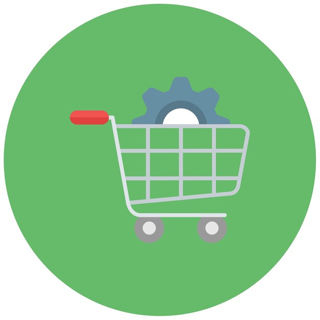Ilustración plana para el desarrollo del comercio electrónico