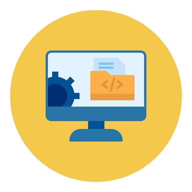Ilustración plana de desarrollo web