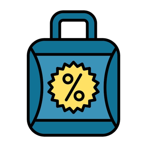 Ilustración plana de descuento en las compras