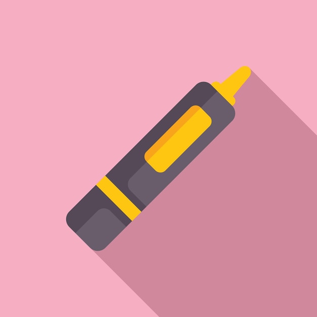 Ilustración plana de un destornillador amarillo y negro