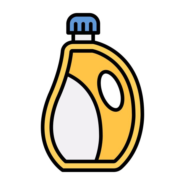 Ilustración plana de detergente líquido