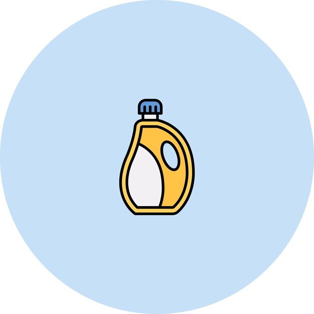 Ilustración plana de detergente líquido