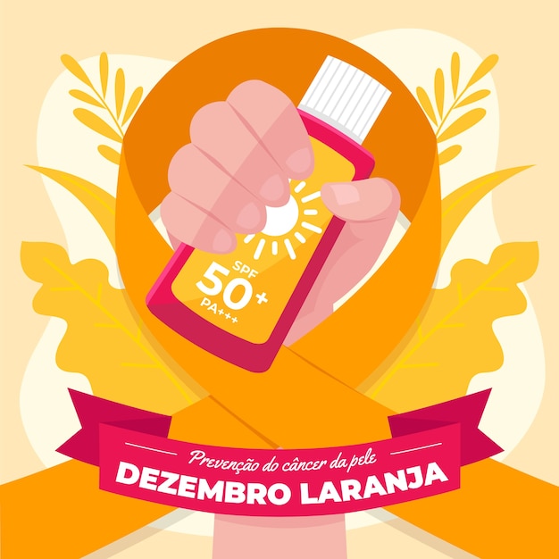 Vector ilustración plana dezembro laranja