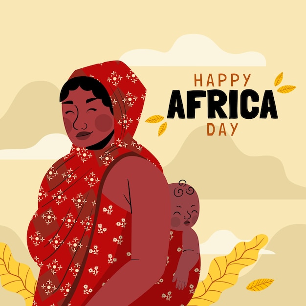 Ilustración plana del día de áfrica