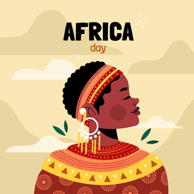 Vector ilustración plana del día de áfrica