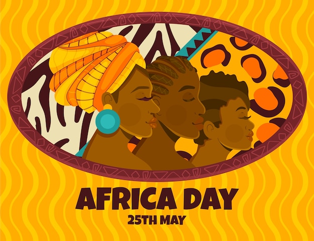 Vector ilustración plana del día de áfrica