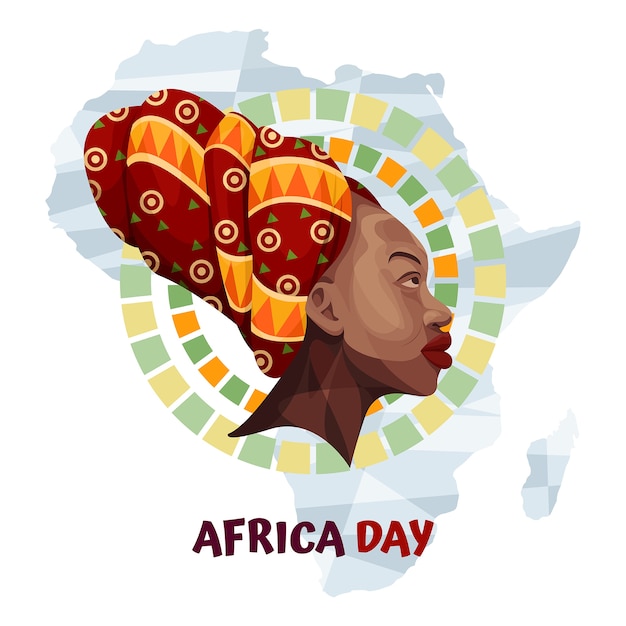 Ilustración plana del día de áfrica