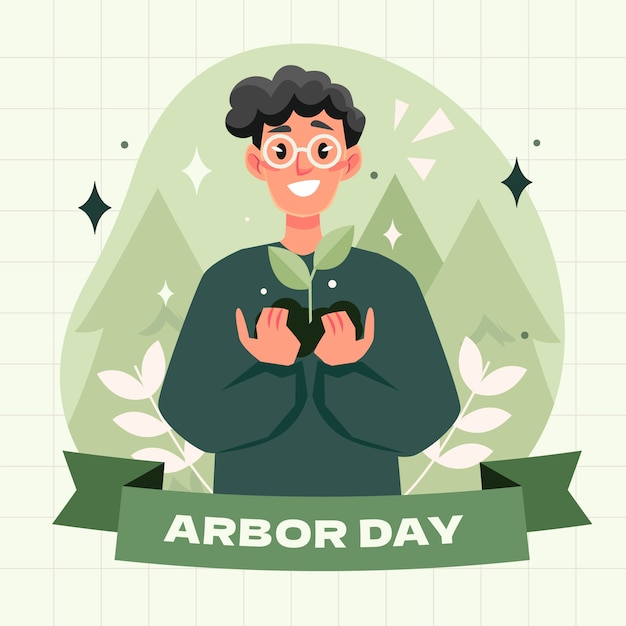 Vector ilustración plana del día del árbol