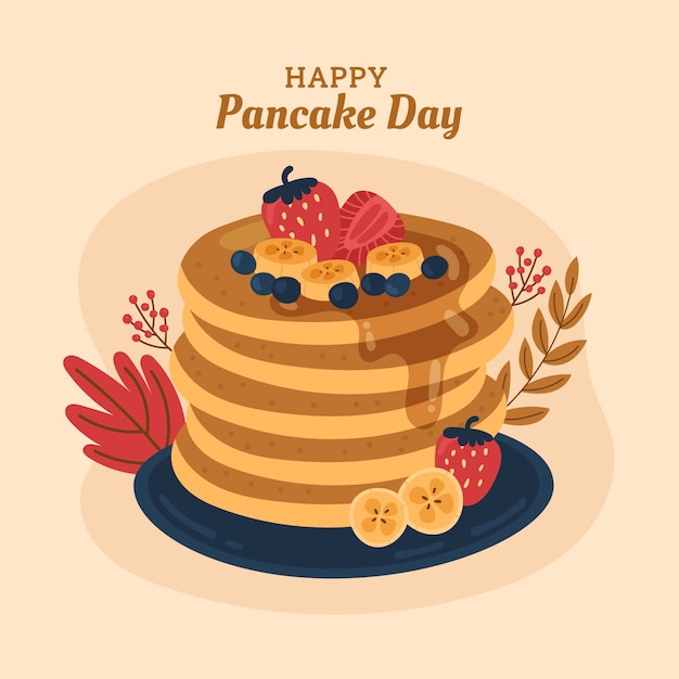 Vector ilustración plana del día de la crepe