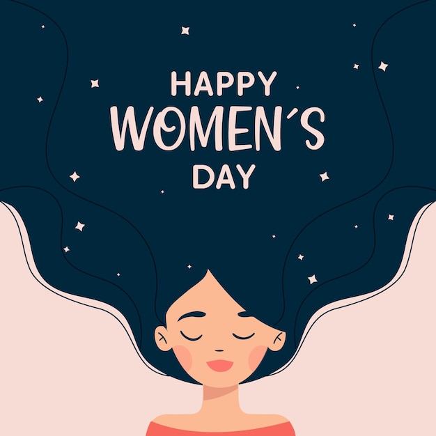 Ilustración plana del día internacional de la mujer Vector Premium
