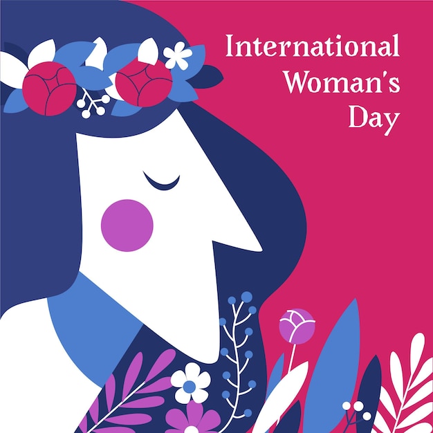 Vector ilustración plana del día internacional de la mujer