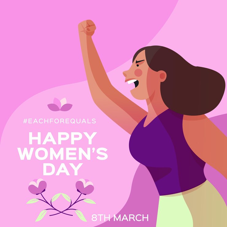 Vector ilustración plana del día internacional de la mujer