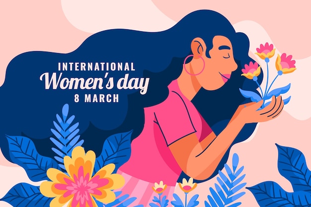 Vector ilustración plana del día internacional de la mujer