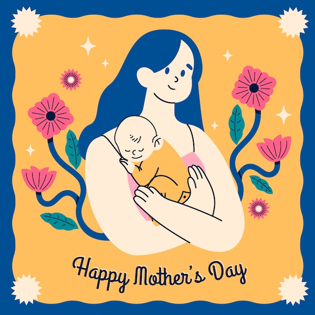 Vector ilustración plana del día de la madre