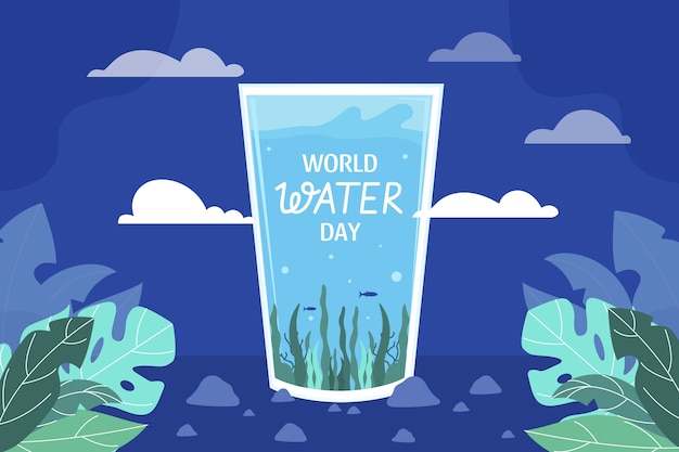 Vector ilustración plana del día mundial del agua