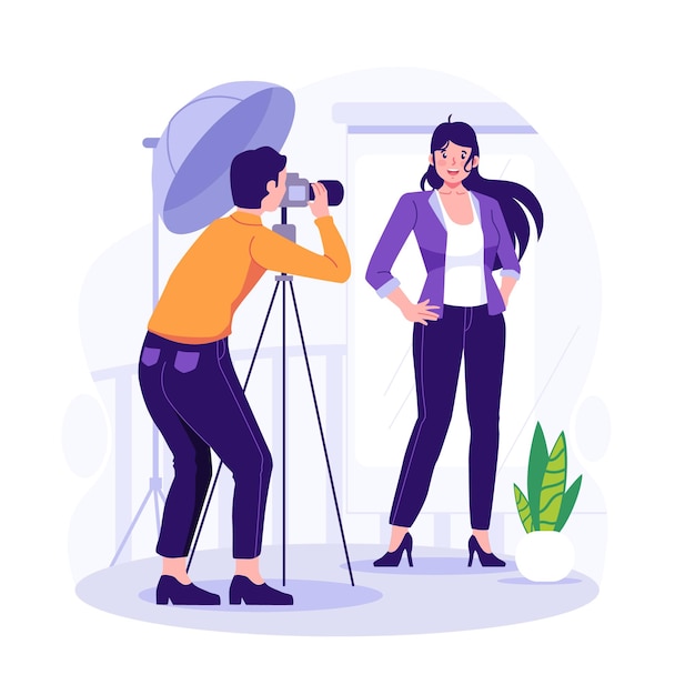 Ilustración plana del día mundial de la fotografía