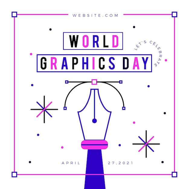 Vector ilustración plana del día mundial de los gráficos