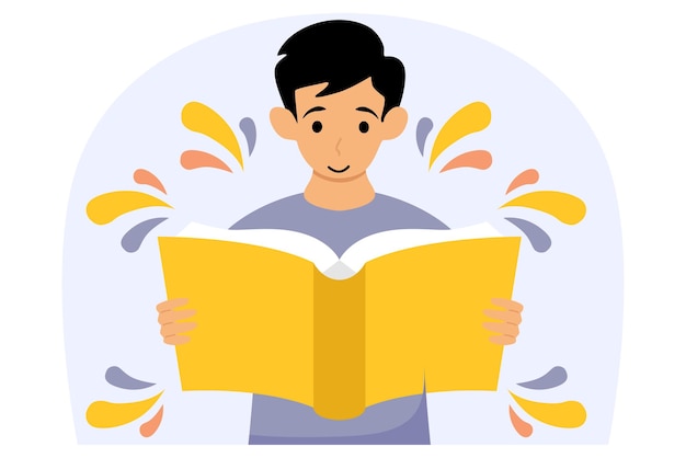 ilustración plana del día mundial del libro