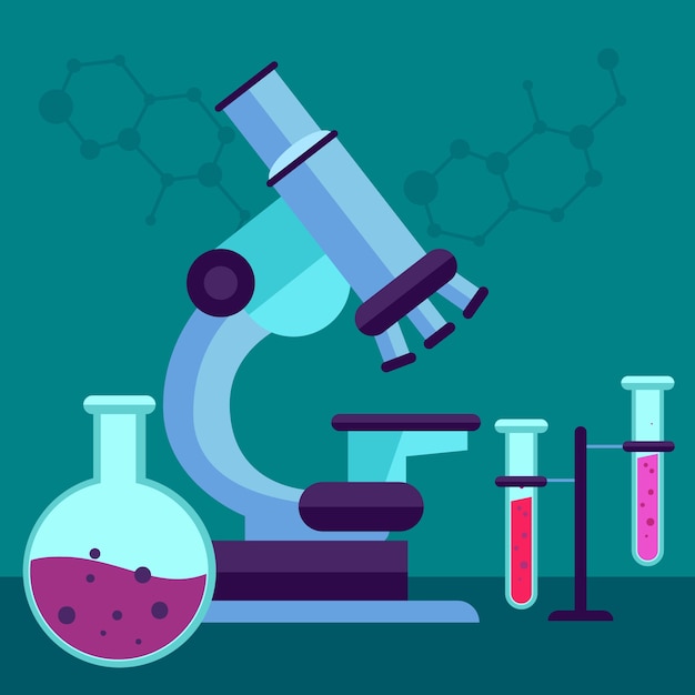 Vector ilustración plana del día nacional de la ciencia