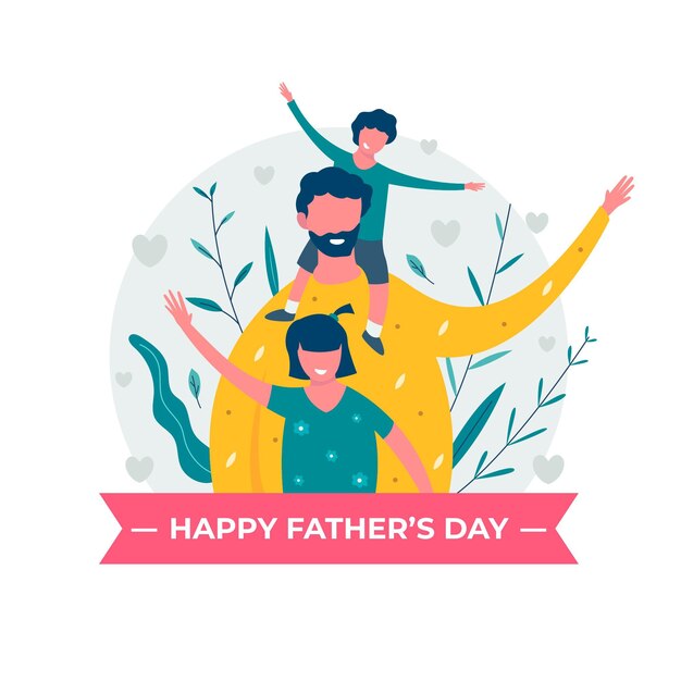 Ilustración plana del día del padre