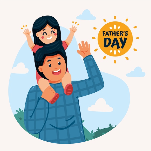 Vector ilustración plana del día del padre