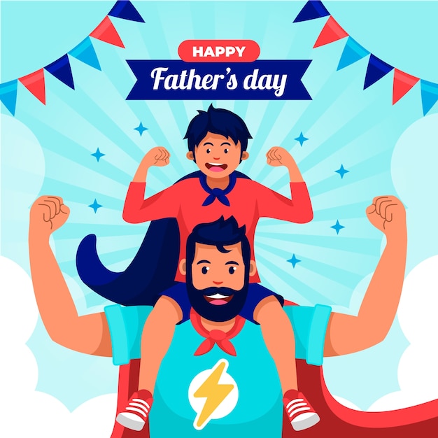 Vector ilustración plana del día del padre